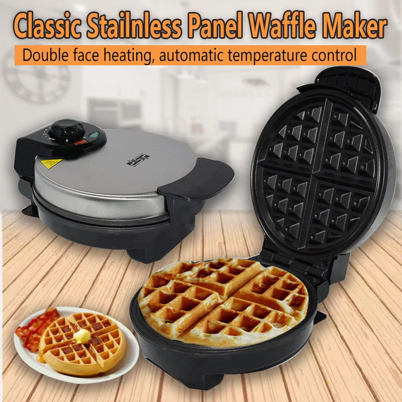 Electric Waffle Maker Non-Stick Cooking Plates Breakfast Cake Cooking Machine Waffle Iron Tray