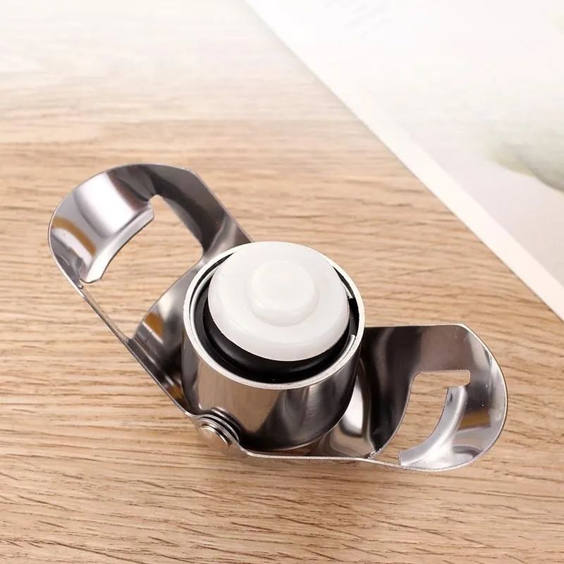 Wine Stopper Wine Bottle Stopper Wine Beer Bottle Cork Plug Stainless Steel Champagne Sparkling stopper Bar Tools 1PC Sealing Cap