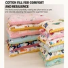 Baby Cartoon Cotton Pillow Children Doudou Velvet Sleeping Cushion Pillows Newborn Rectangular Memory Protection Bedding 2