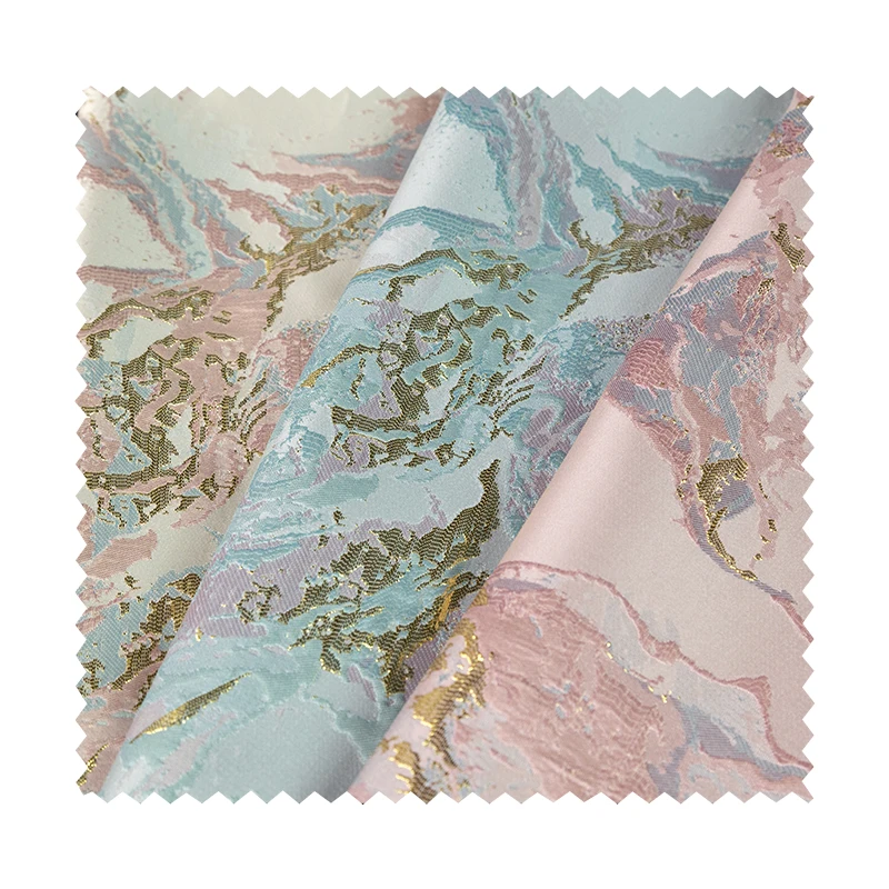 Marble Gold Inlay Damask Fabric New Chinese Style Chic Prints Jacket Vest Fashion Designer Gilding Apparel Fabrics Textiles