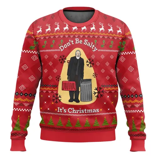 Merry Christmas alone at home Ugly Christmas sweater cartoon animation Men's pullover 2026 fashionable couple shirts Sweatshirt - Image 11