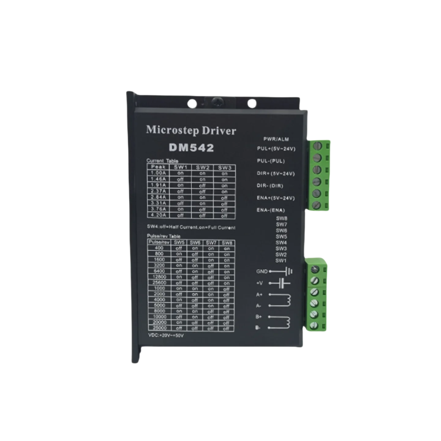 2 Phase Microstep Motor Driver TB6600 DM542 DM556 Suitble for NEMA17 NEMA23 Stepper Motor Controller 42 57 Stepper