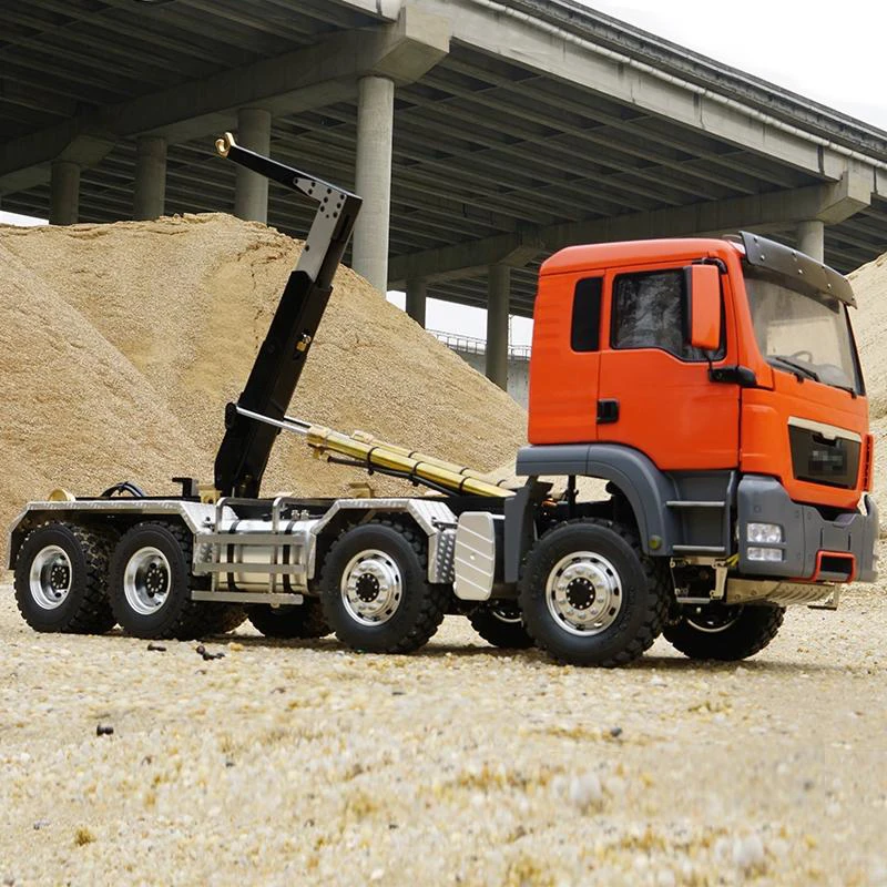 LESU 1/14 8X8 four-axle drive metal dump truck model 2