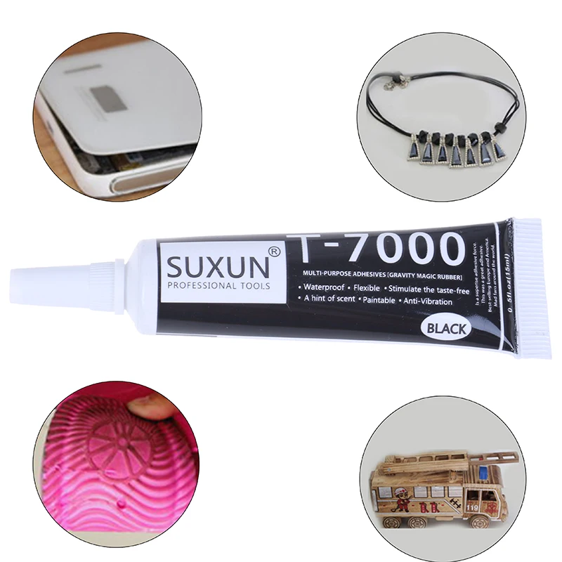 

15ML T-7000 Black Glue Mobile Phone Metal Screen Frame Repair Diamond Adhesive