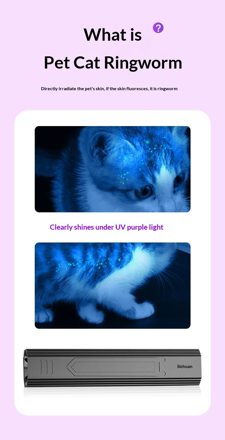Uv Lamp For Ringworm Detection In Pets Portable Pet Skin Light_voghion.com