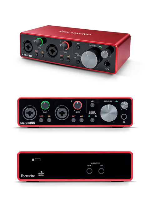 Professional Audio Interface Focusrite  Scarlett Professional Audio  Interface - New - Aliexpress