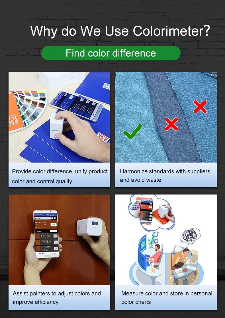 Linshang LS171 LS170 Mobile Phone APP Portable Colorimeter analyzer with Screen