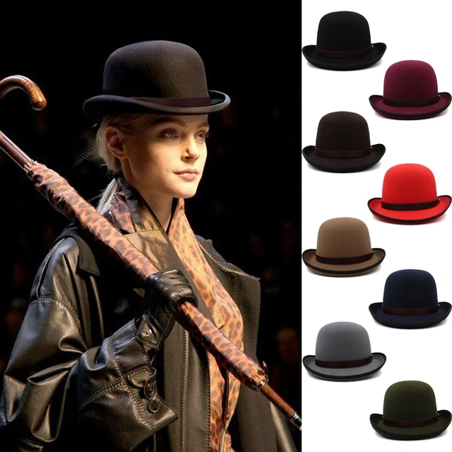 Wool Bowler Derby Hat, Hat Trilby Bowler Cap, Bowler Derby Hat Men