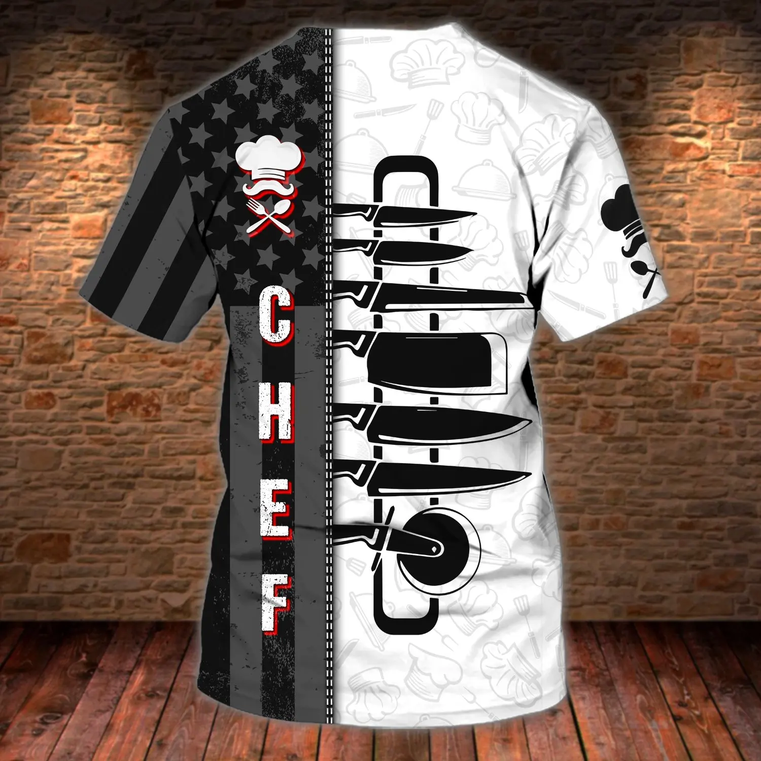 2025, heißer Verkauf, modisches T-Shirt, Kochgeschenke, personalisierter Name, 3D-gedruckt, Herren-Sommer-Kurzarm, Unisex, lässiges Sport-T-Shirt DW37 – Detail 8