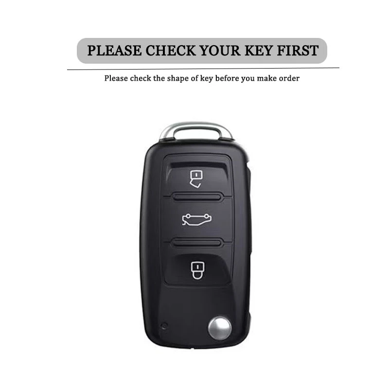 Key Case Cover Metal Leather Car Key For Volkswagen VW Polo Golf Passat Tiguan Beetle Caddy T5 Up Eos Skoda Octavia Seat Leon Altea
