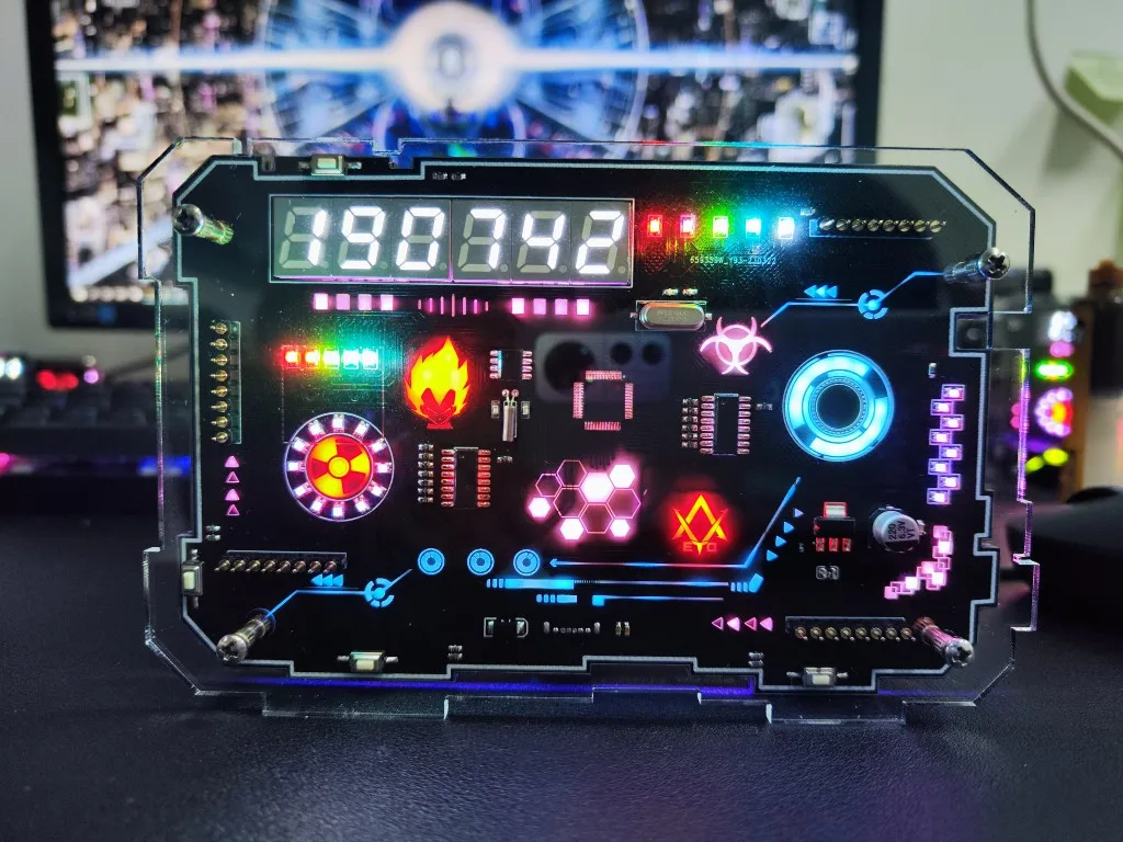 

NEW RGB Clock Electronic clock RGB Ambient Light Light Pollution clock DIY clock Cyberpunk clock