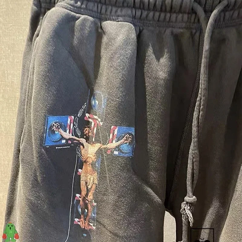 

Men Women Streetwear Saint Michael Casual Pant American Retro Tide High Quality Print Do Old Sweatpants All-match SAINT Trousers