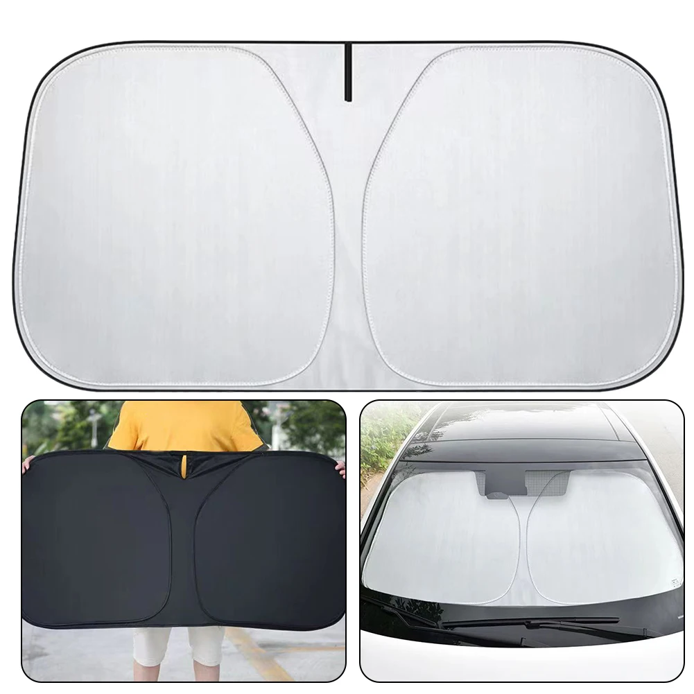 

1x Car Windshield Direct Installation Foldable Cover Front Glass UV Block Sun Visor Shield 140 * 80cm Brand New
