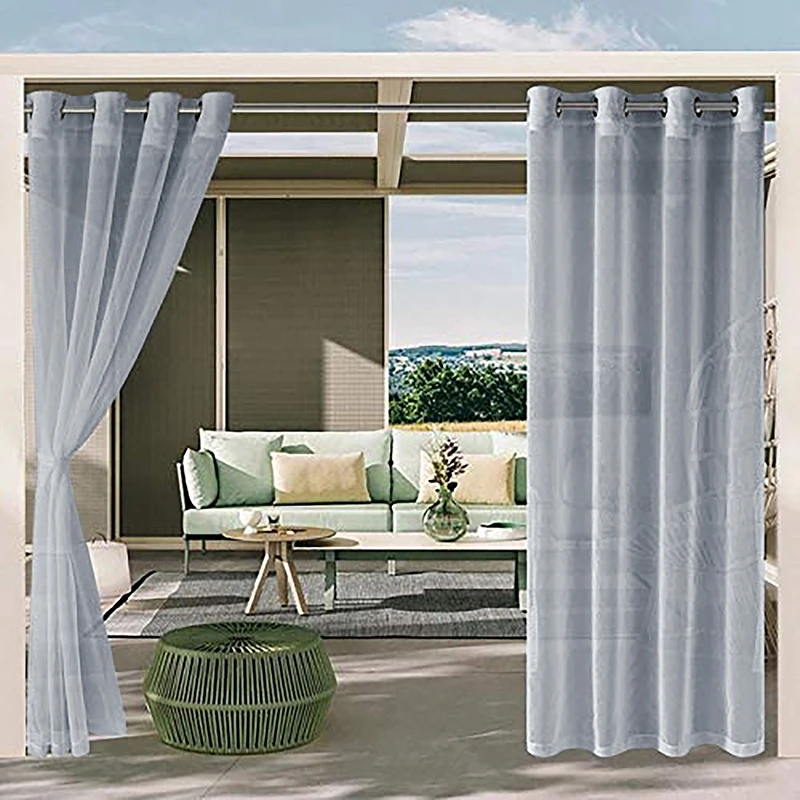 1pc Outdoor Gazebo Sunshade Curtain Waterproof Windproof Drape For Patio Porch Pergola Terrace Privacy Sunshading Cloth