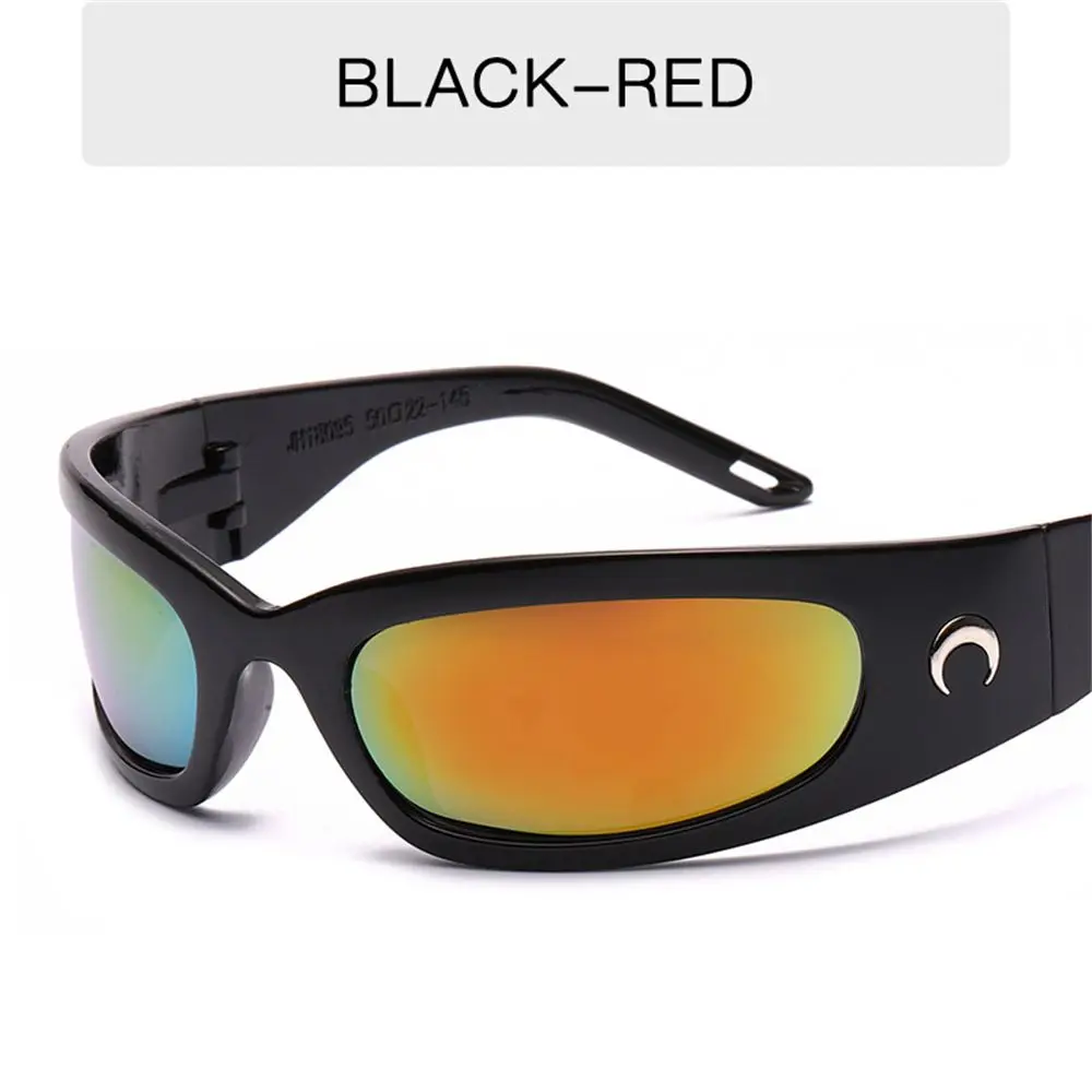  - Trendy Moon Rectangular Sunglasses for Women & Men Outdoor Cycling Sports Sunglasses Vintage Hip Hop Punk Sun Glasses UV400