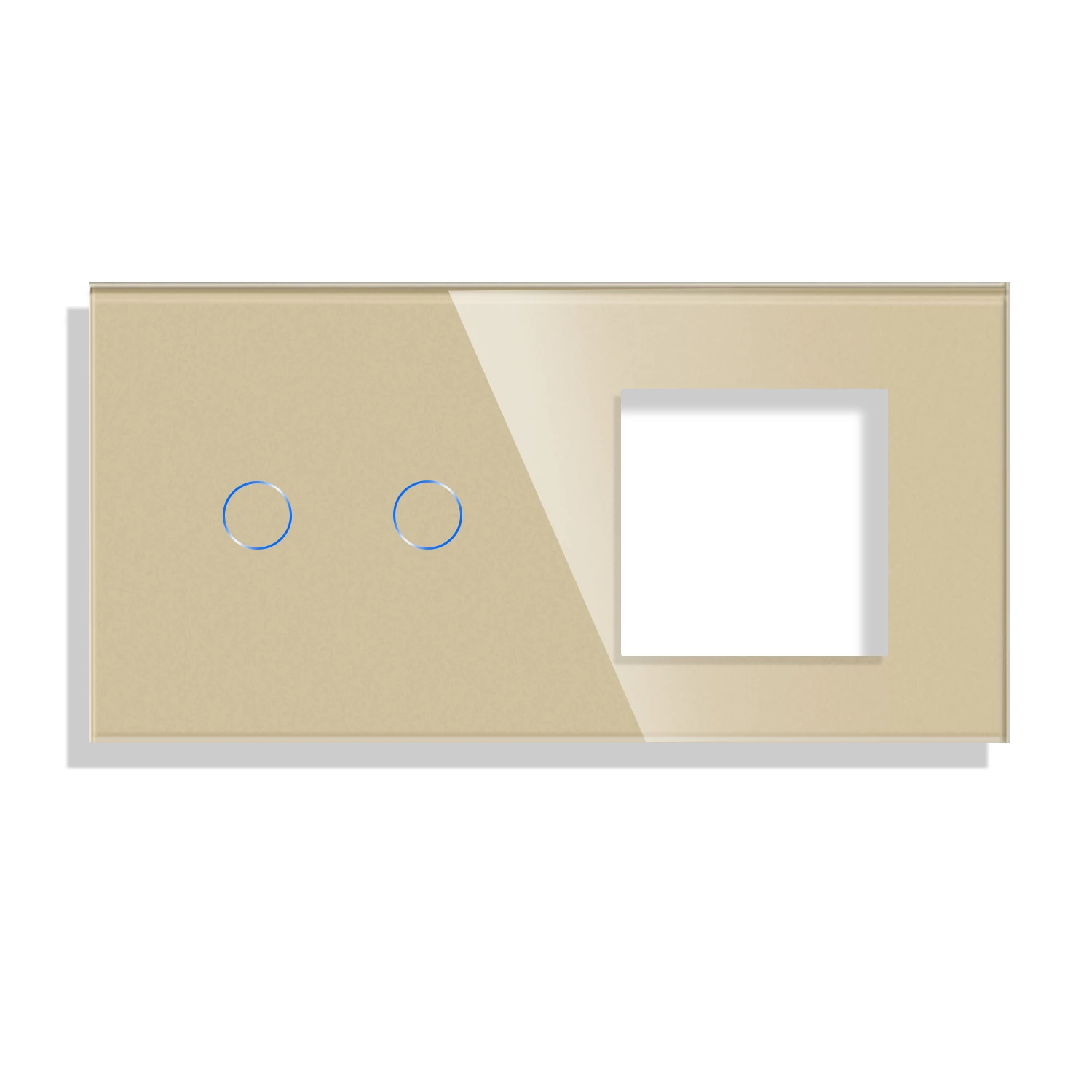Bingoelec Toughened Glass Panel And Socket Frame Three Color Panel 86*157mm tempered glass frame