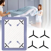 4Pcs/lot Bed Sheet Fasteners Holder Gadgets for Bed Sheet Organizer Mattress Cover Clip For Home Elastic Straps Adjustable Clips 2