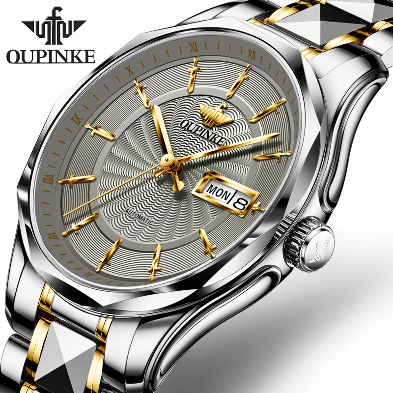 

Часы OUPINKE3172 Мужские автоматические, механические наручные часы Seiko NH36A с 12 циферблатами, Классические деловые