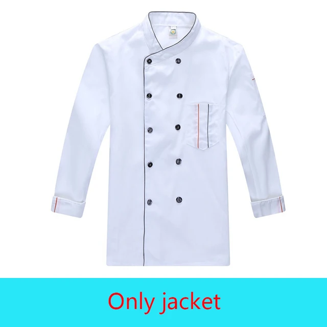 White Female Chef Uniform Restaurant Kitchen Jacket Bakery Kitchen Clothes Hotel Cafe Waiter