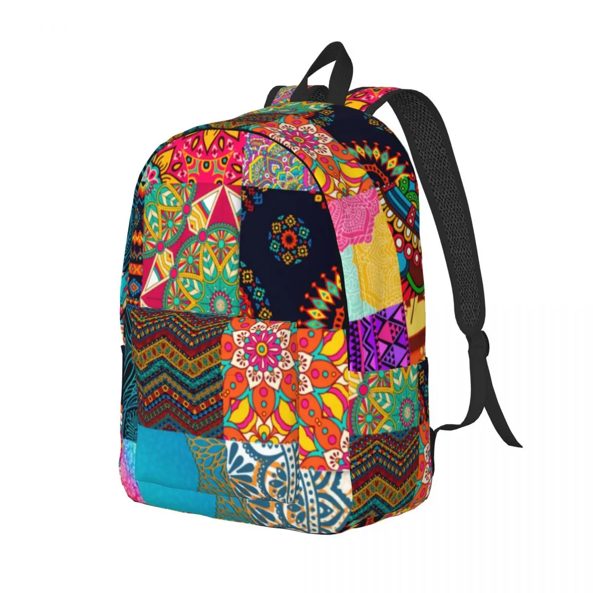 Sacs à dos en toile patchwork imprimé africain, vintage, style