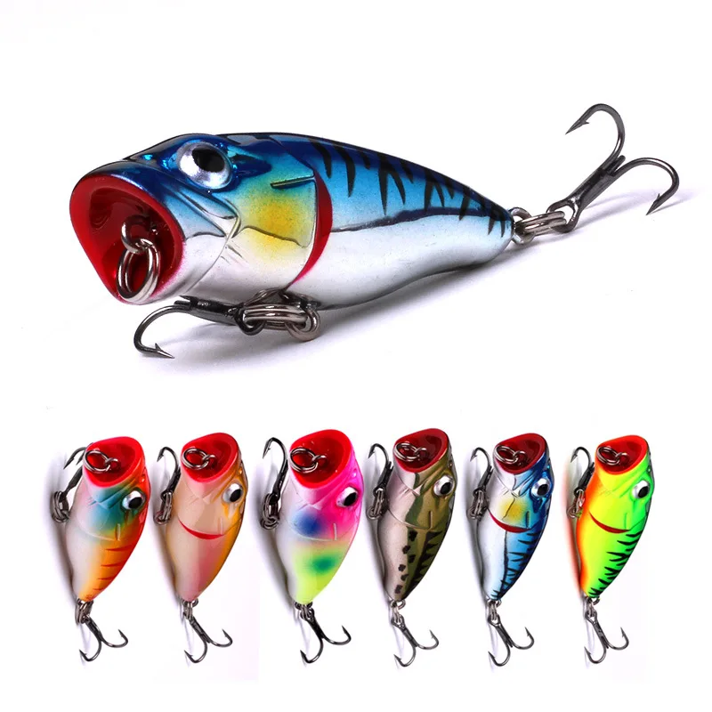 

Banshee Baby Bass Popper 45mm 3.5g Topwater Bass Lures Firetiger Crankbaits Hard Artificial Bait Mini Popper for Bass Fishing
