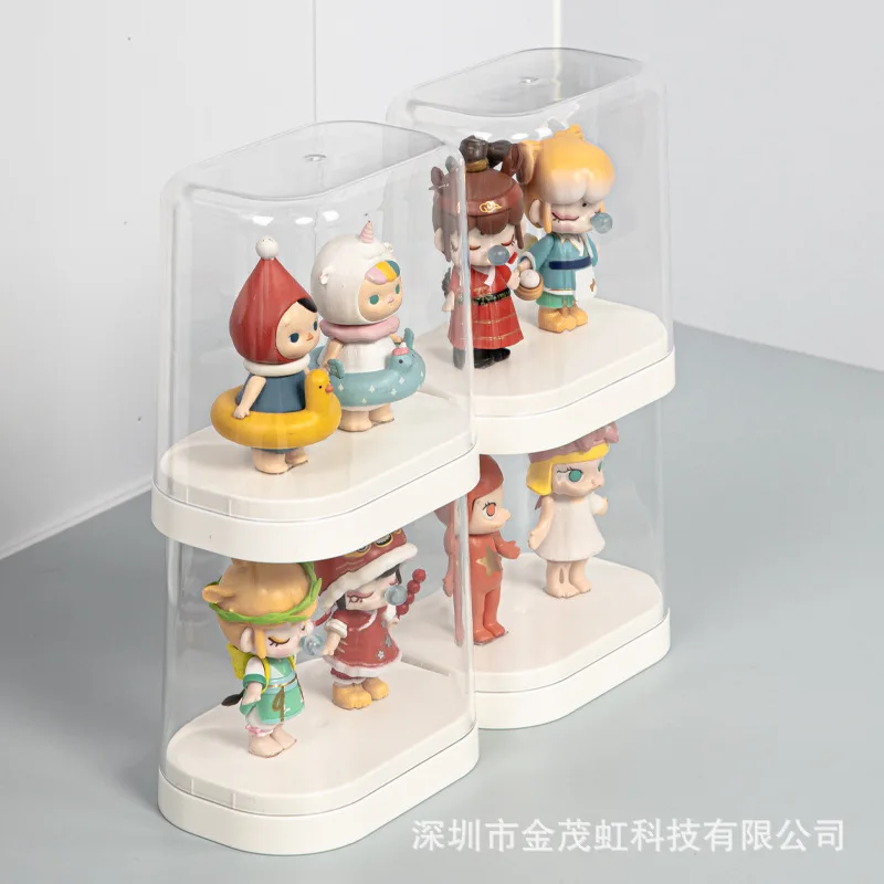 Toys Storage Box Anime Figure Showcase Dustproof Acrylic Single Display Cabinet Doll Rack blind Box Organizer Gifts for Child 4