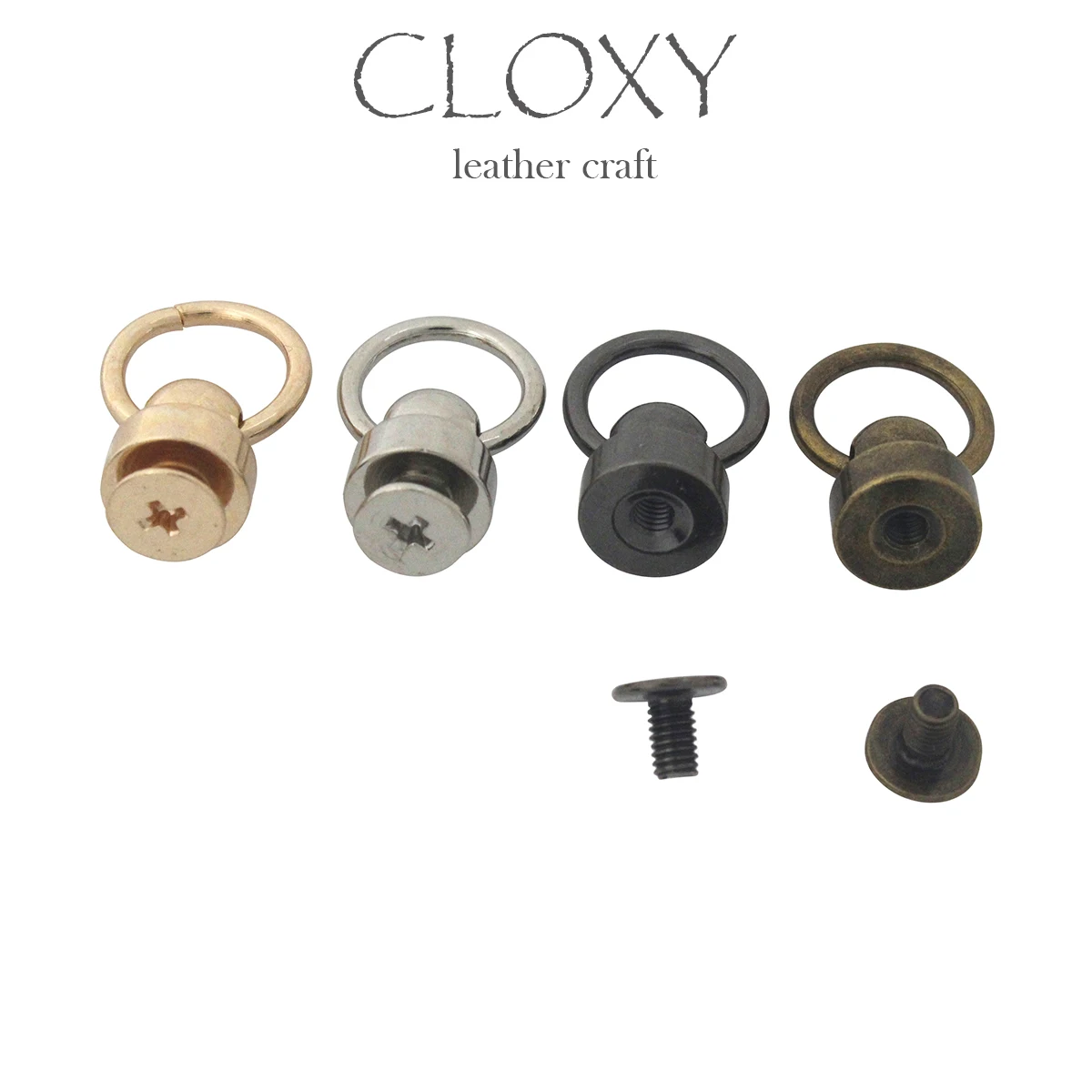 Metal Rivets Metal Studs Leather Rivets 10pcs Metal Ball Post With O Ring Studs Rivets Nail Screwback Round Head Spots Spikes Leather Craft phone case decor Accessories