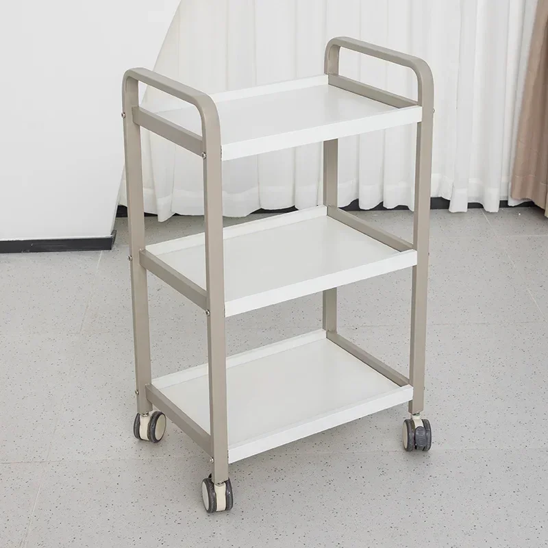 Beauty Salon Trolley salon rolling cart Cosmetic Hairdressing Auxiliary Cart Aesthetics Serving Carrello Estetista Multi-purpose Wheels Furniture
