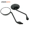 1pair Universal Motorcycle Rounded Side Back View Mirror Motorbike E-bike Scooter 10mm 8mm Rearview Mirrors 1
