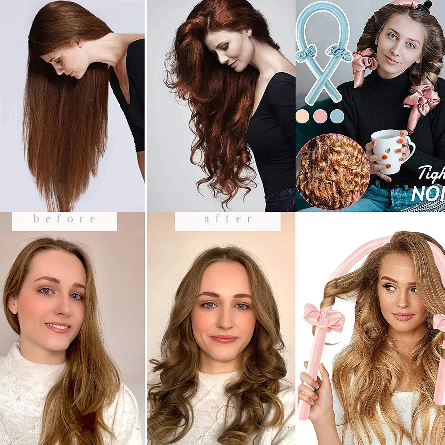 Description Picture 6 of itemHeatless Curling Rod Headband Lazy Curler Headband Make Hair Soft And Shiny Hair Curler Hairdressing Tools Heatless Hair Curls