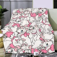 Cute Cartoon Disneys Marie Cat Printed Picnic Blankets Warm Blanket Soft and Comfortable Blanket Home Travel Birthday Gift 1