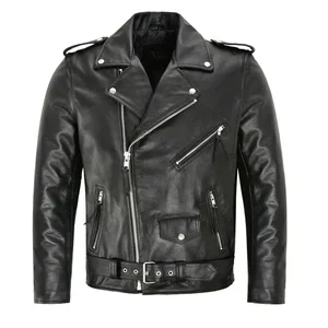 Эксклюзивная Мужская куртка из искусственной кожи в стиле панк, мотоциклетное модное приталенное кожаное пальто
