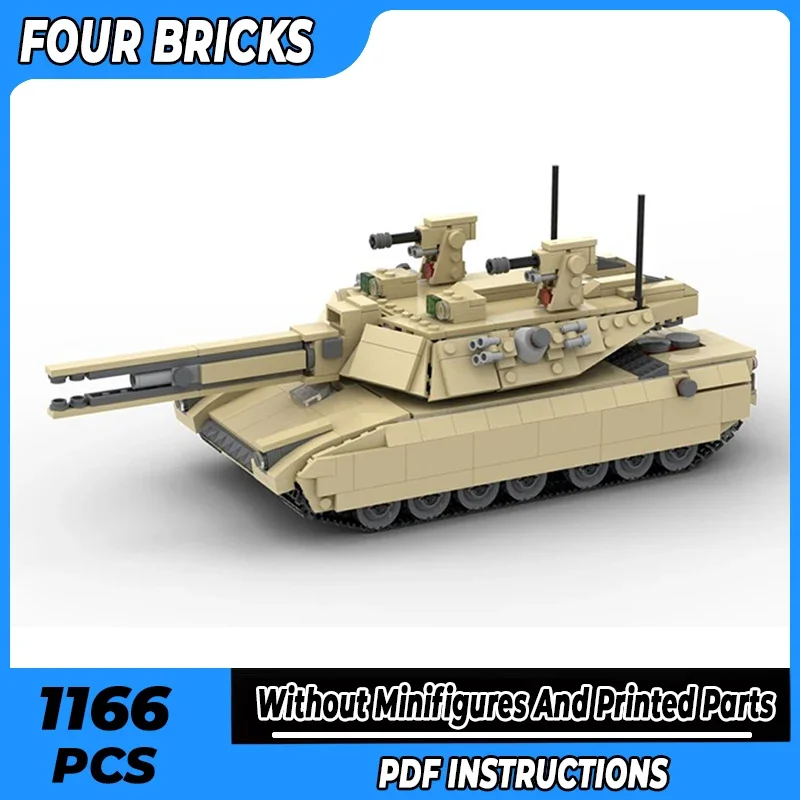 

Moc Building Bricks Military Model M1A4 Future Abrams 1:33 Scale Technology Modular Blocks Gift Christmas Toys DIY Sets Assembly