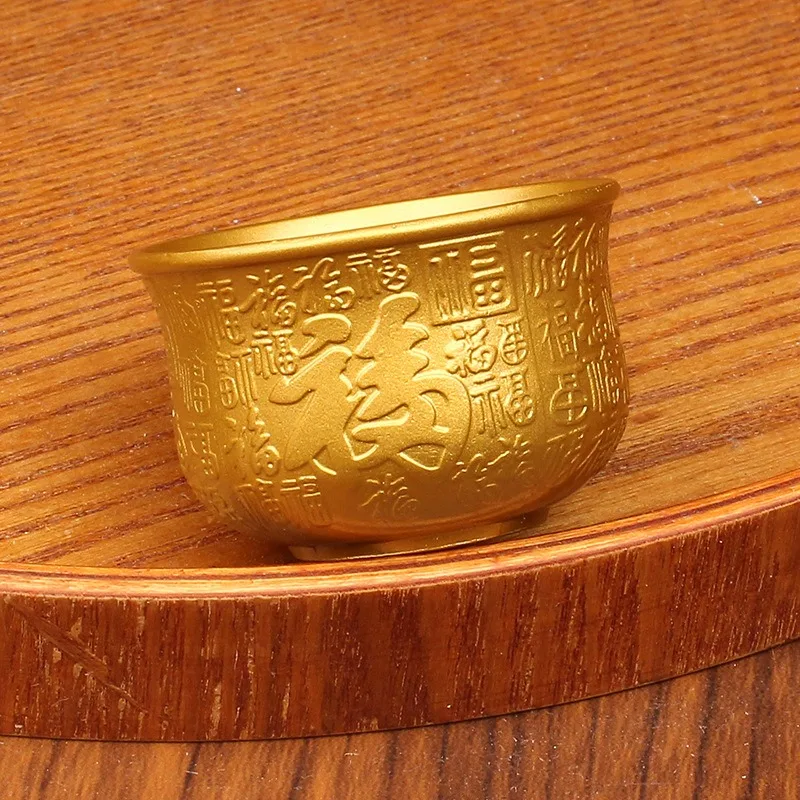 Alloy household tea cup for Baifu one cup metal crafts gift small gifts home decoration