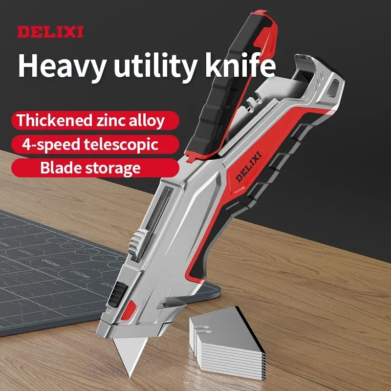 All-Steel Foldable Electrician's Knife Utility Cutter for Cable Stripping Wallpaper Cutting