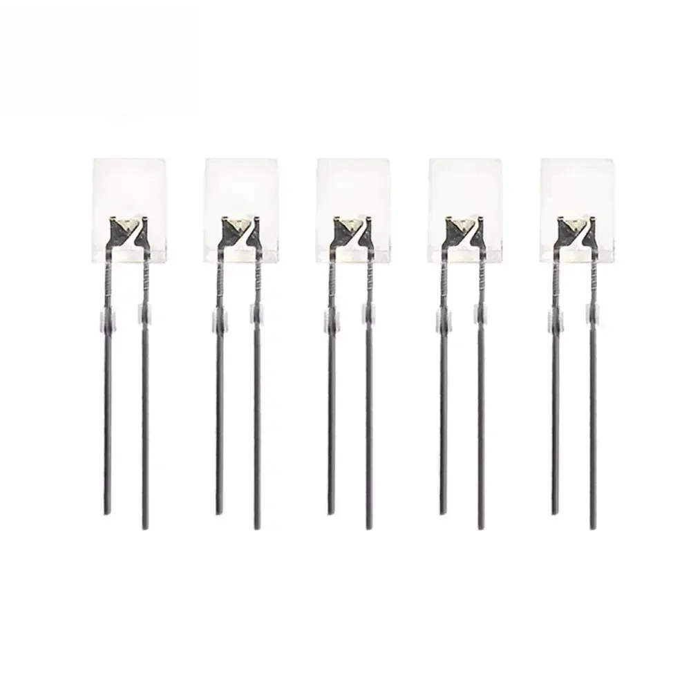 100PCS Square 2*5*7mm LED Diode LED Transparent Luminescence Lights Diodes Kit White Red Yellow Blue Green for Electronic DIY