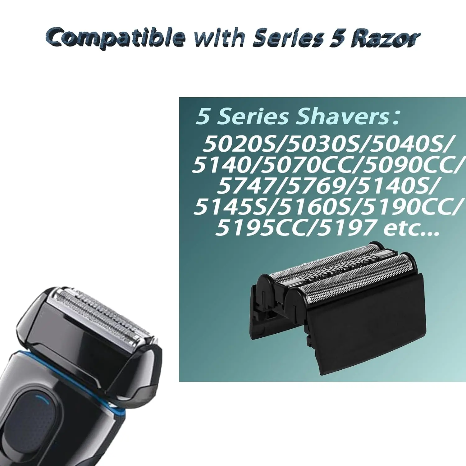 Braun Series 5 Electric Shaver Head 52B Replacement Head for 5090/5190cc,5040/5140s,5030s,5147s,5145s,5195cc,5197cc