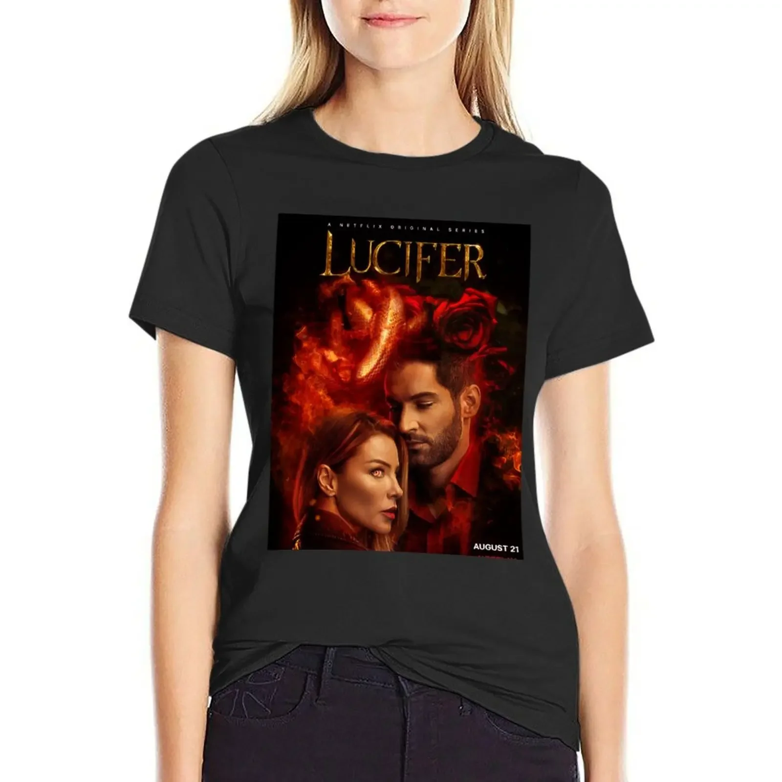 

Team Lucifer classic art T-Shirt aesthetic clothes anime clothes Blouse Woman clothes
