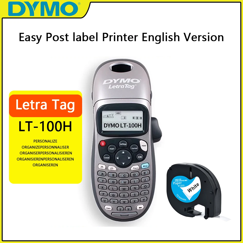 

Dymo Label Printer LT-100H Adhesive Label Typewriter Cable Identification Sorting Handheld Convenient Label Machine English