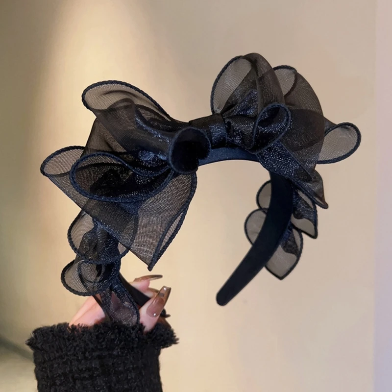 

M6CC Simple and Style Black Headband Hair Accessories Delicate Bow Headbands for Women Hair Styling Fashion Headband