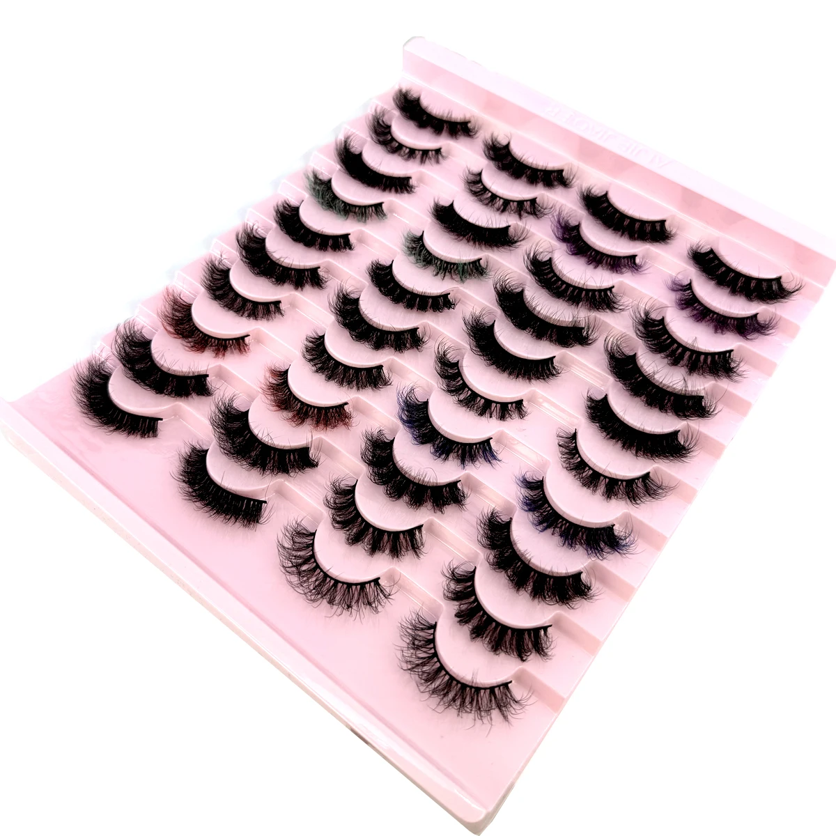 Description Picture 4 of itemwholesale mink eyelashes 3D Natural False 20 pairs Lashes Fluffy Wispy Natural Cross Cat eyeLashes Eyelash Extension Makeup
