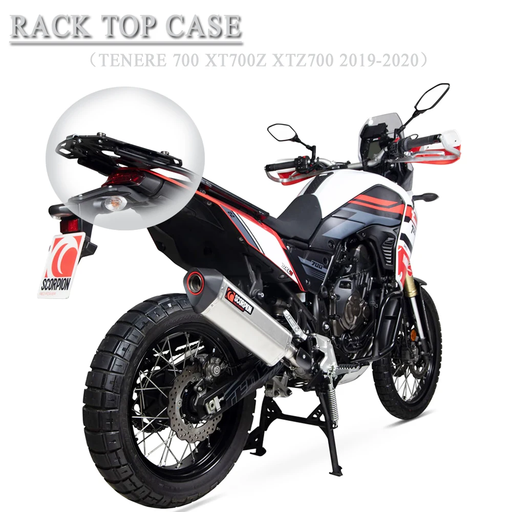 

CNC Passenger Rear Rack Top Case For Yamaha Tenere 700 XT700Z XTZ700 Tenere700 2019 2020 Rack Top Case Rear Rack Carrier
