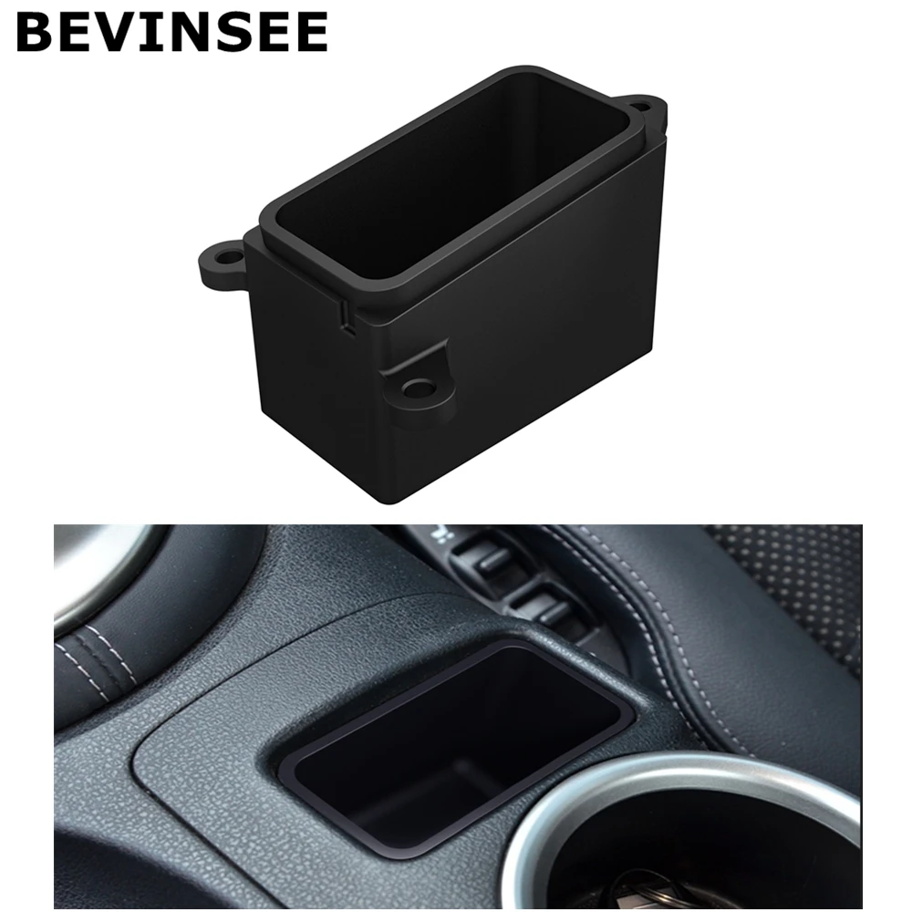 

BEVINSEE Car Interior Cubby Insert Blank Button Replacement For Nissan 370Z 2009-2020 Car interior Accessories