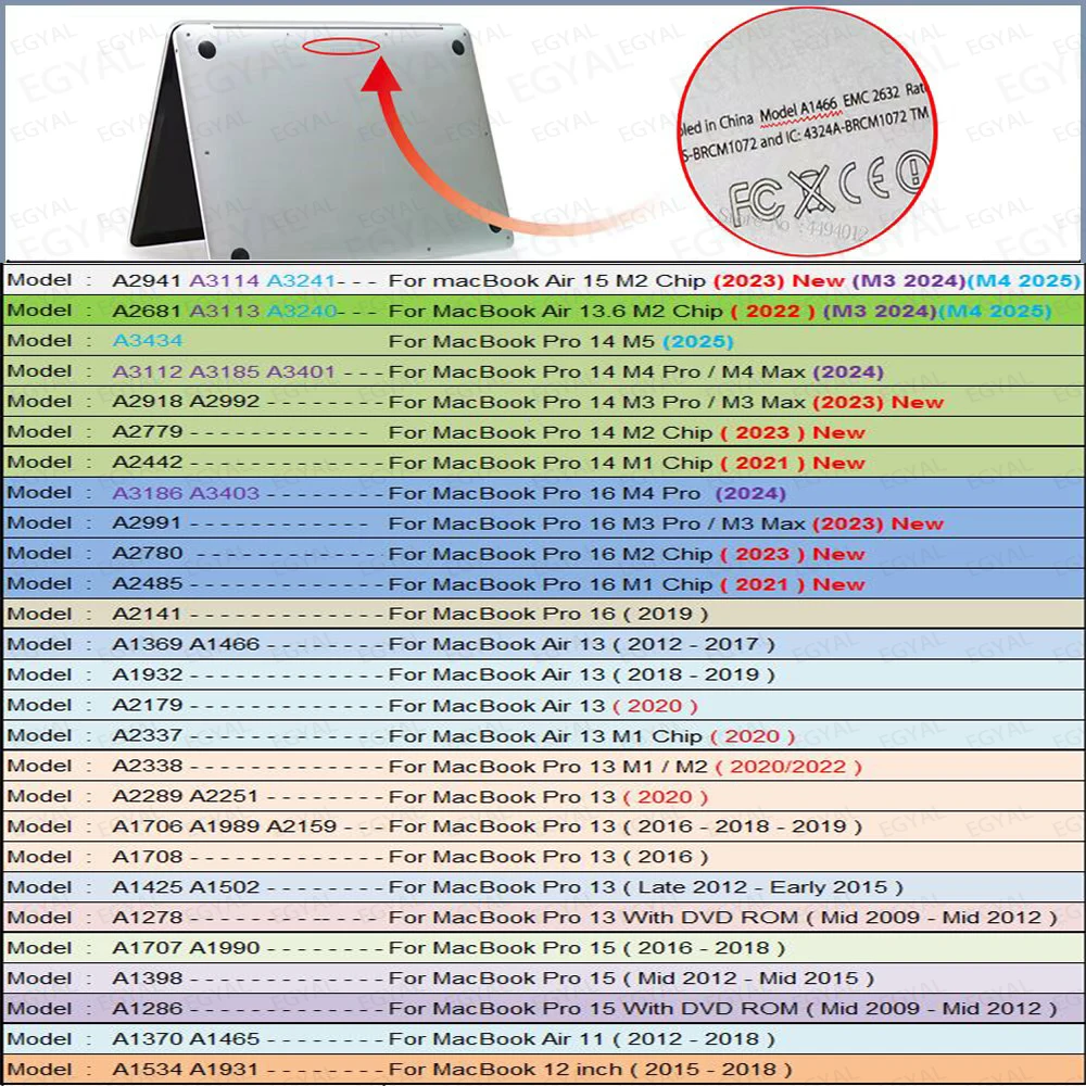 Protective Laptop Case with Hard PVC Shell & PU Leather Exterior