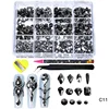 12 Grids White Clear different shaped Crystal Sleek Rhinestone 3D Manicure Nail Art Decoration Charms Jewelry sp0577 5