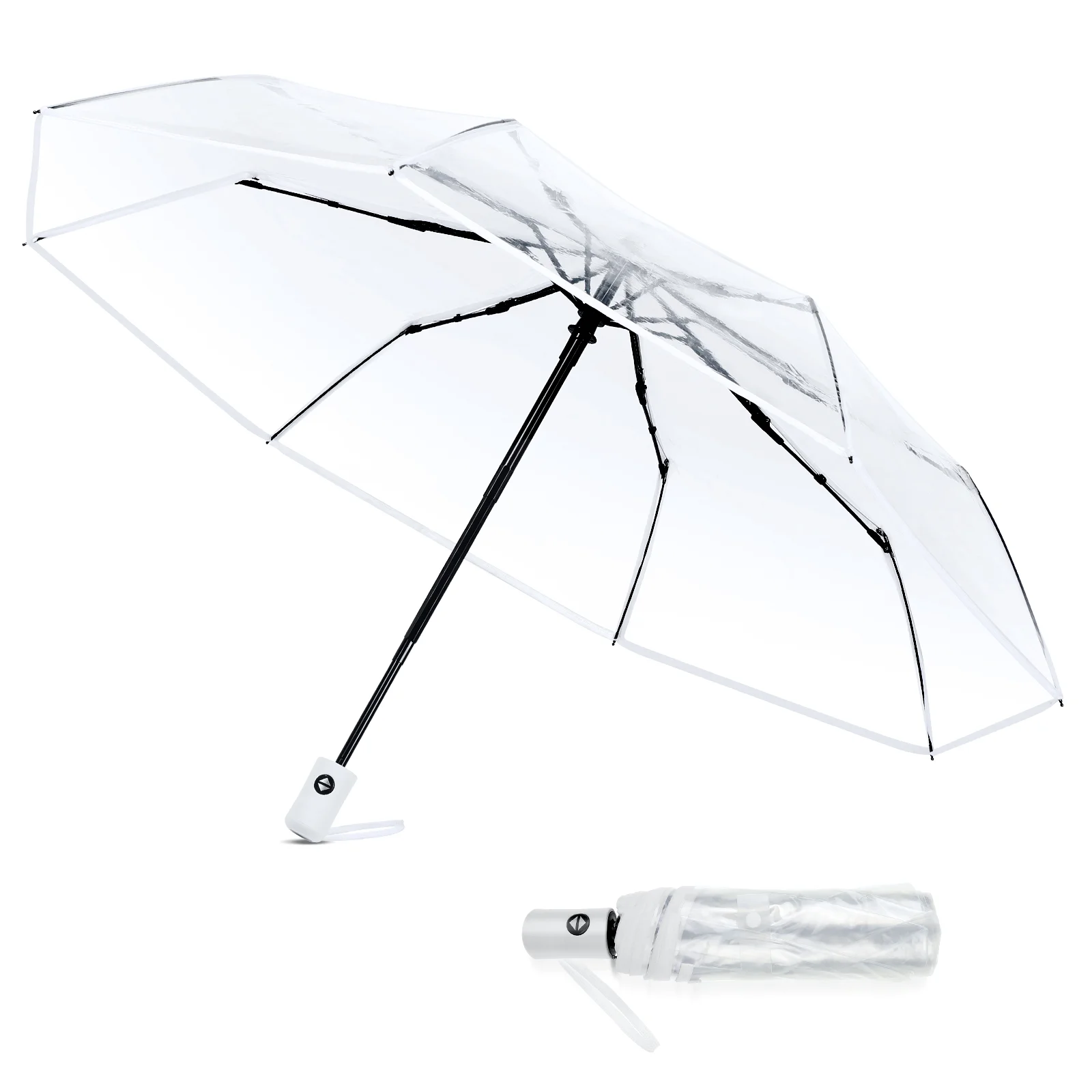Fully Automatic Three-fold Transparent Umbrella for Adults