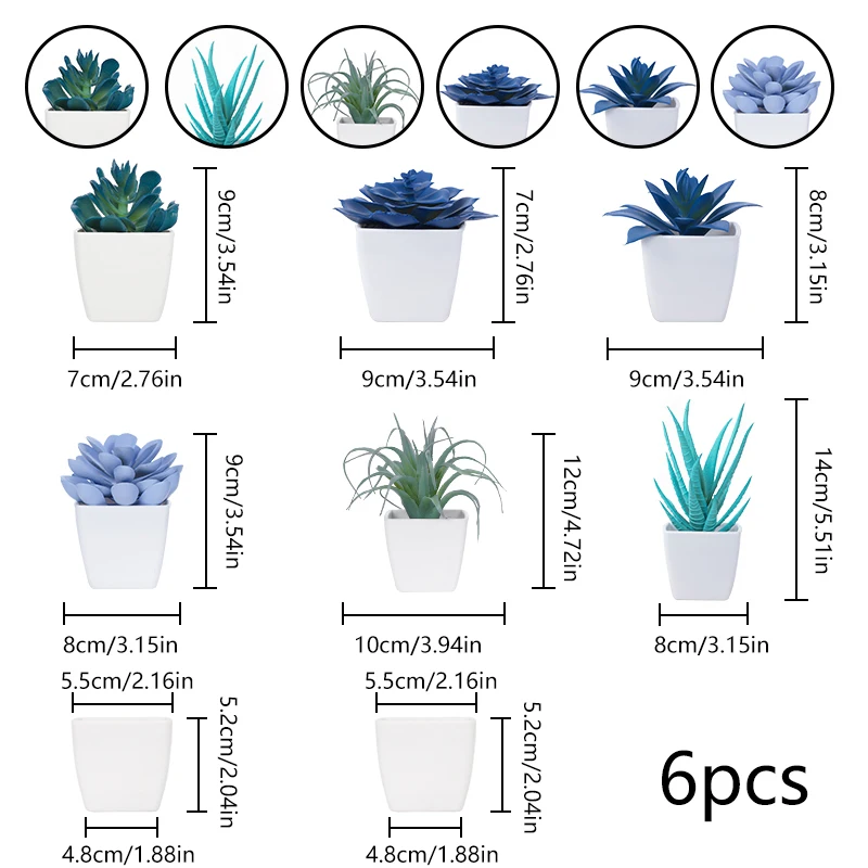 1 Set Simulation Mini Potted Plant