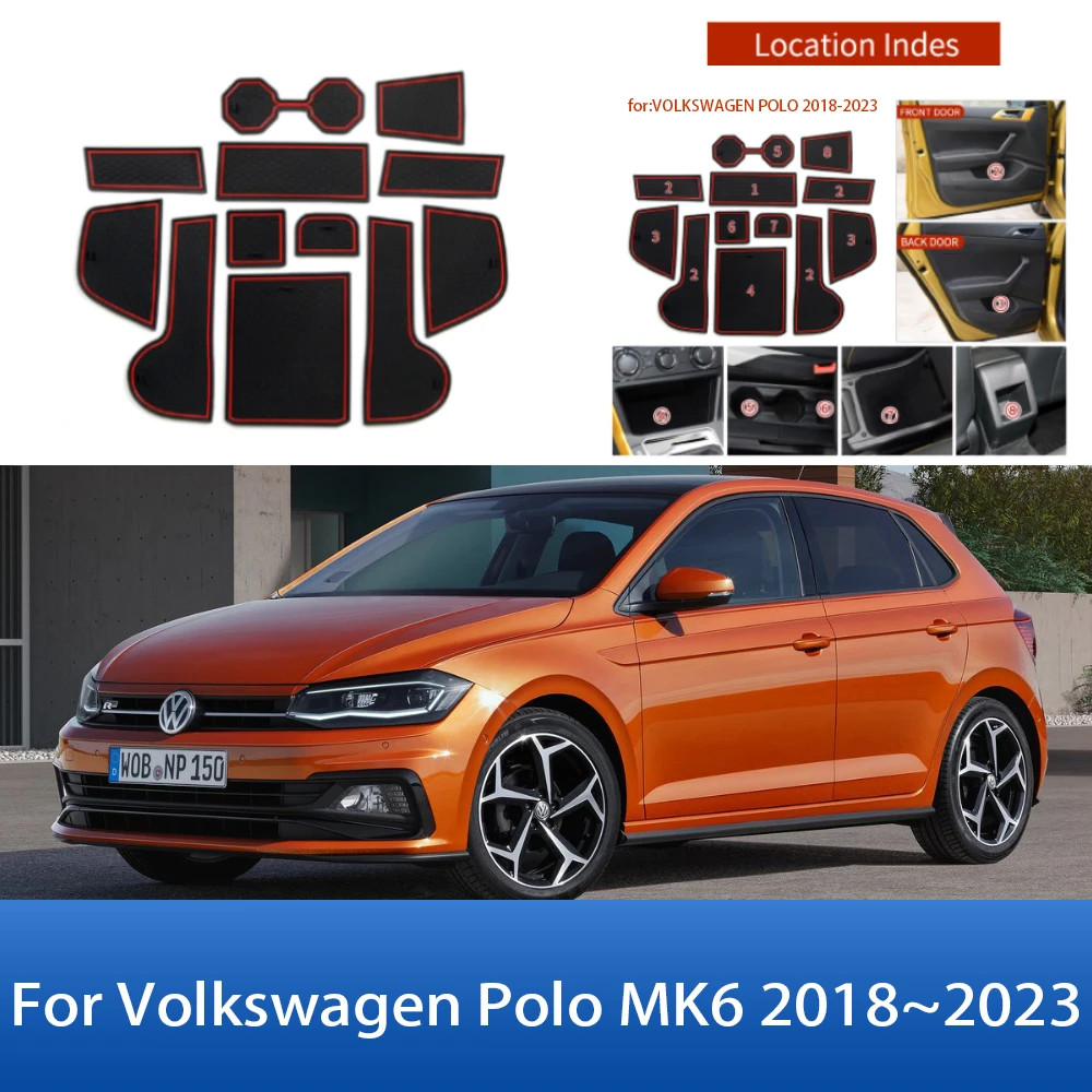 

Противоскользящий резиновый коврик для Volkswagen VW Polo Virtus MK6 AW BZ 2018 ~ 2023 2018 2019 2023