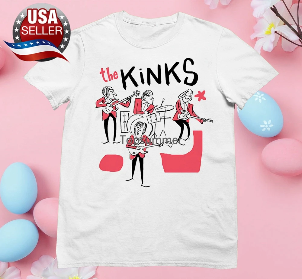 

Футболка унисекс The Kinks Band, хлопковая футболка, модель Cb787