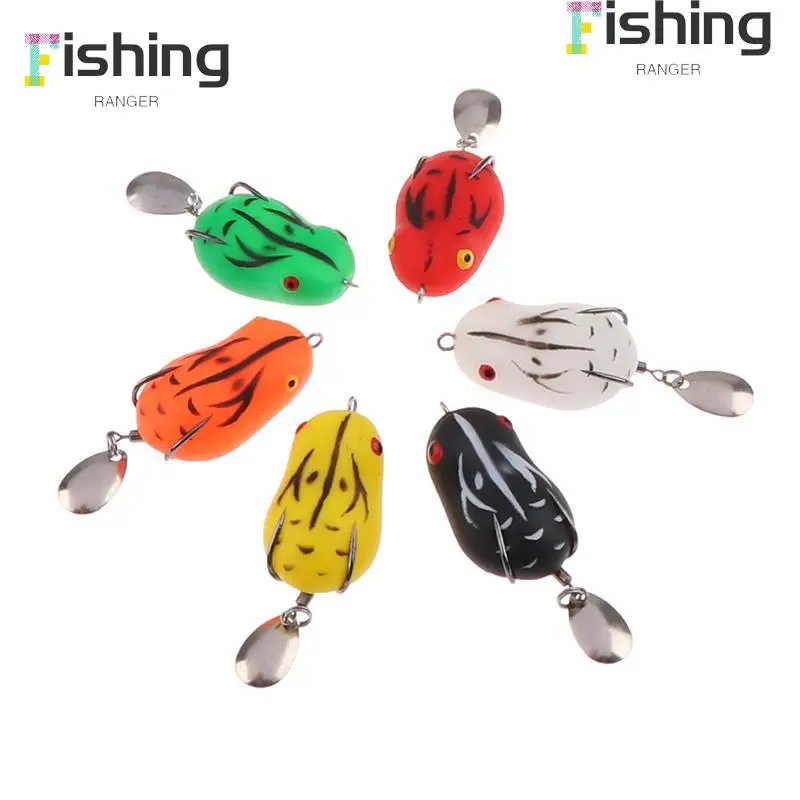 

Lifelike Double Hook Frogs Soft Bait Fishing Lures Fishing Gear For Black Fish